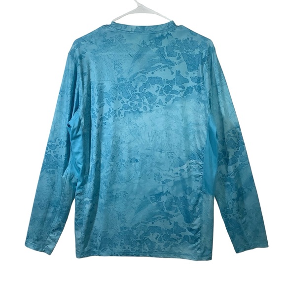 Real Tree Wave Long Sleeve Performance Tee Fishing Light Blue - Picture 5 of 7